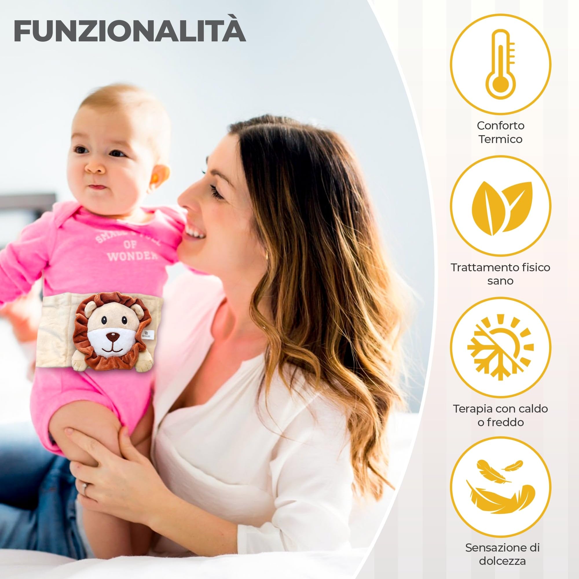 Cuscinetto riscaldante per neonati riempito di gel Cintura per coliche cuscinetto riscaldante per bambini