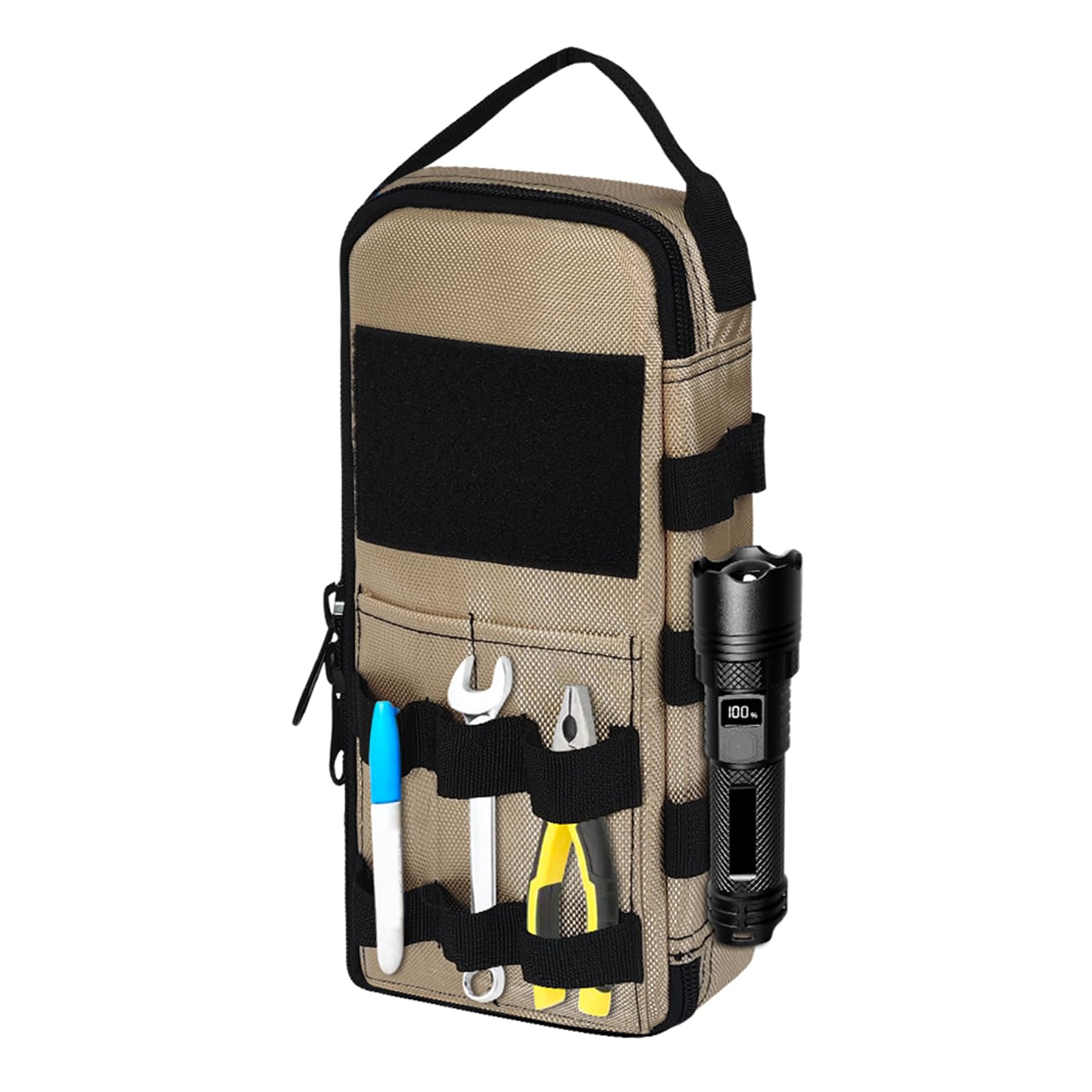 Sac à outils portable étanche avec bandoulière et poches smartphone