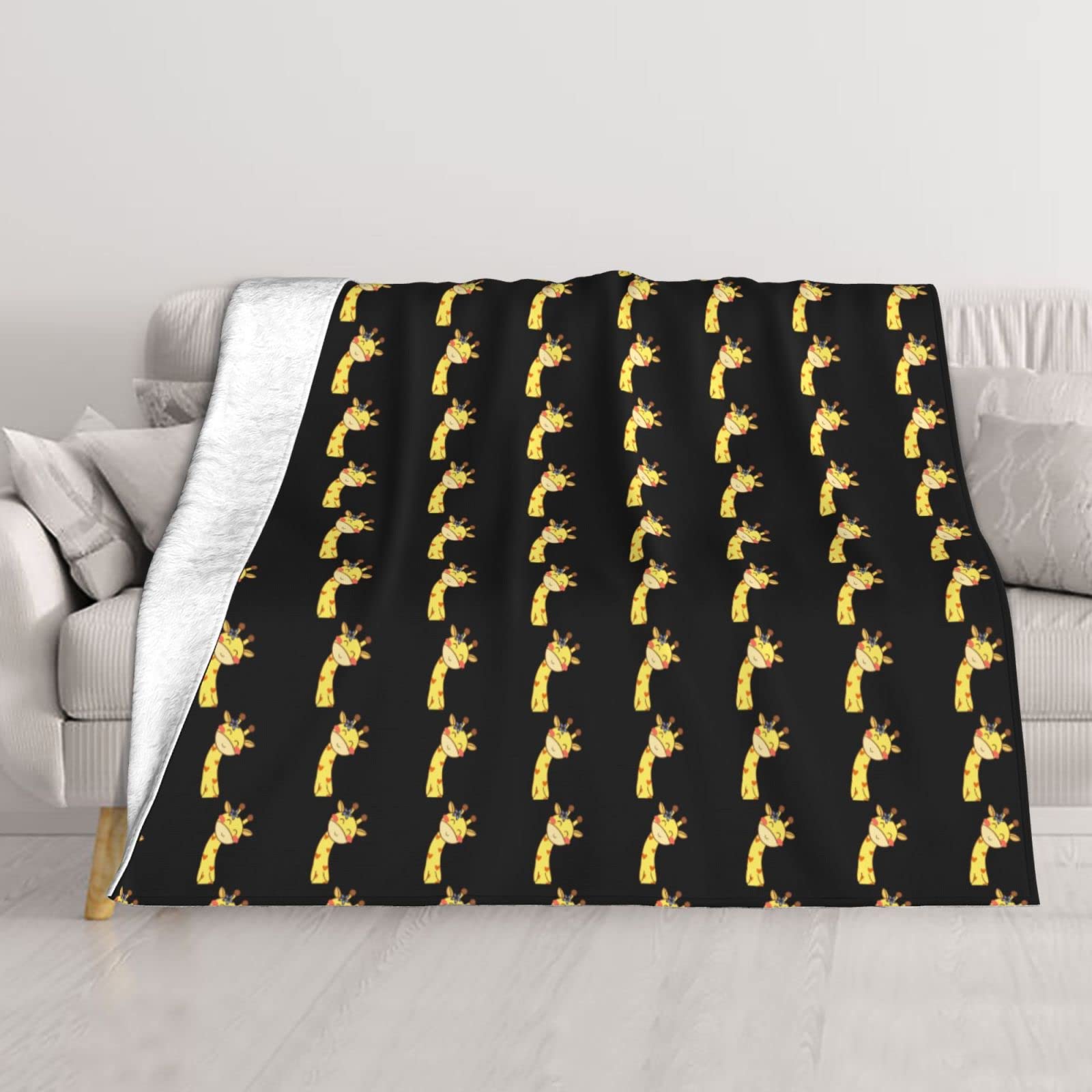 Couverture peluche girafe douce grand plaid canapé lit toutes saisons