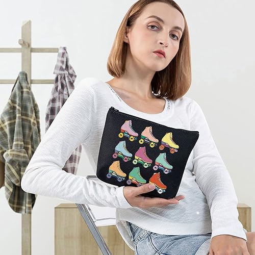 Miniatura 3 de WZMPA Roller Skater - Bolsa de maquillaje para cosméticos patinaje sobre ruedas regalos para amantes de los patinadores regalo para niñas patines