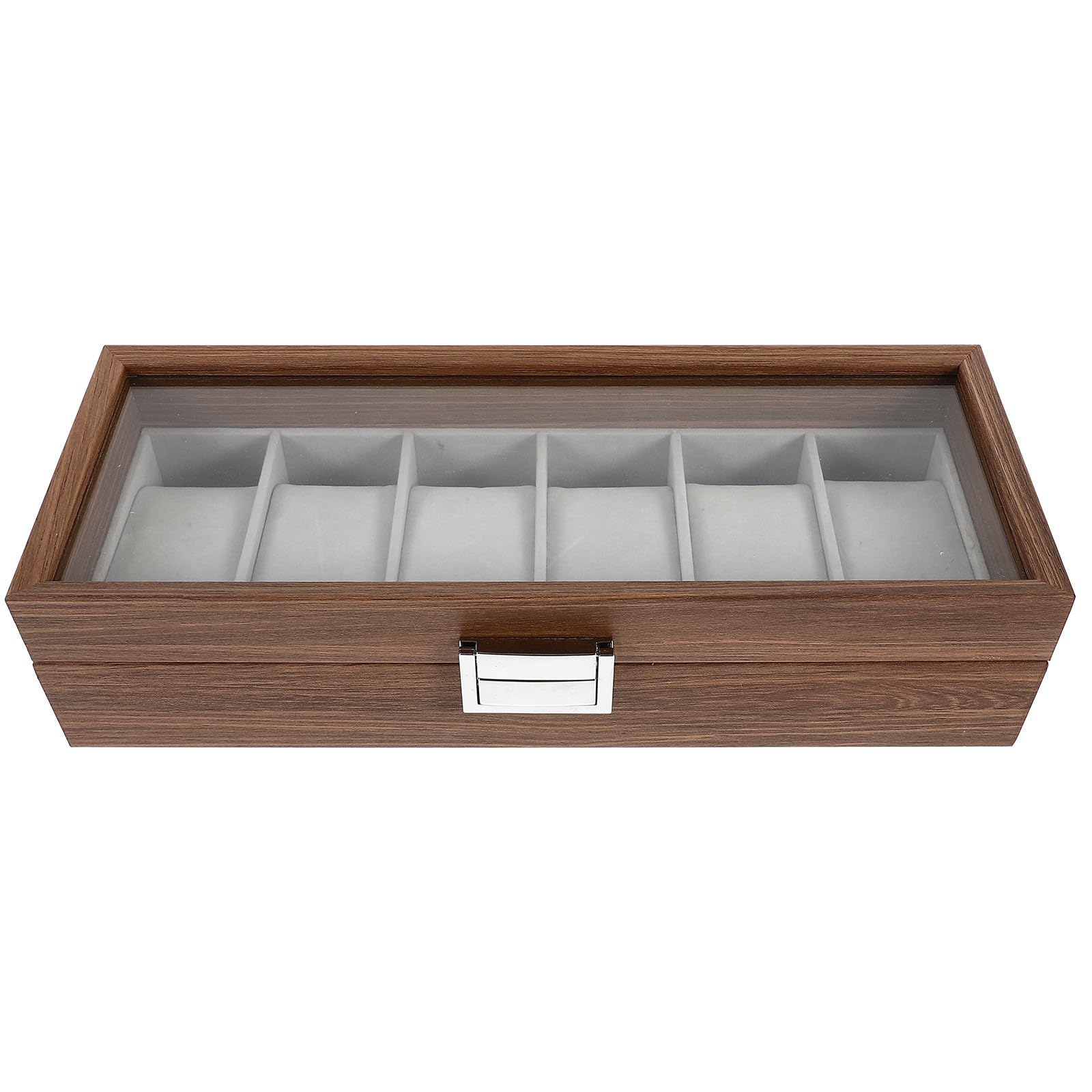 Kichvoe Caja de Reloj de Madera 6 Ranuras para Organizar y Exhibir