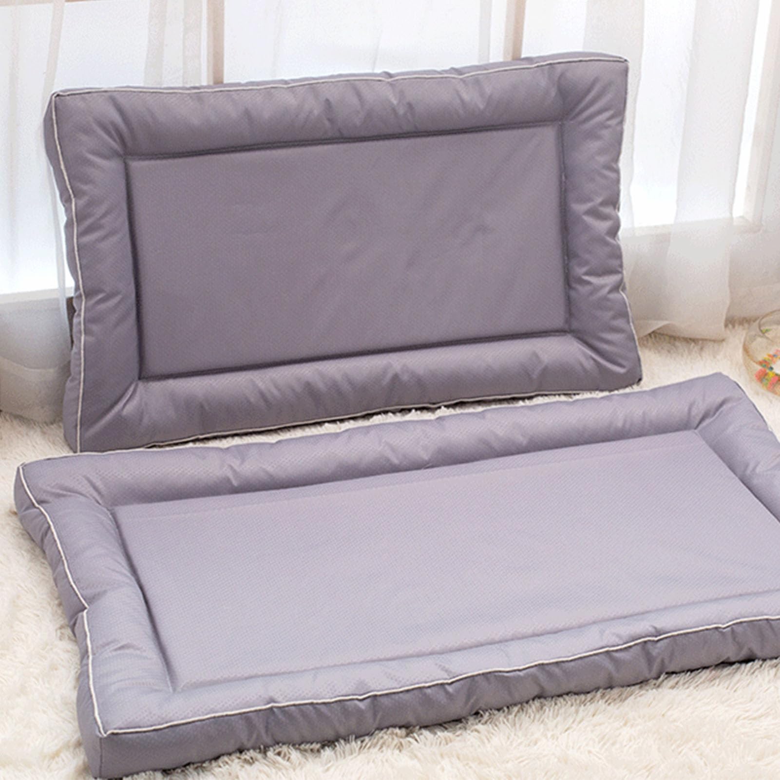 Coussin Imperméabilisant pour Cage de Lit pour Chien pour Un Repos Confortable pour Animaux de Compagnie, Tapis de Chenil Antidérapant pour Cage à Chien, Tapis pour Lavable en Machine pour