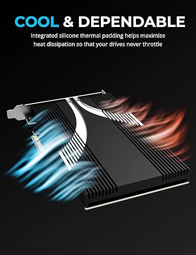 Miniatura 4 de SABRENT Tarjeta adaptadora NVMe M.2 SSD a PCIe 3.0 x4 de 4 unidades EC-P3X4