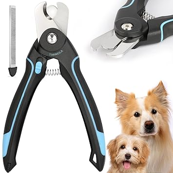 TIMINGILA Dog Nail Clippers,Dog & Cat Pets Nail Clippers and Trimmer with Built-in Safety Guard to Avoid Over-Cutting Nails & Free Nail File,for Safe, Professional at Home Grooming