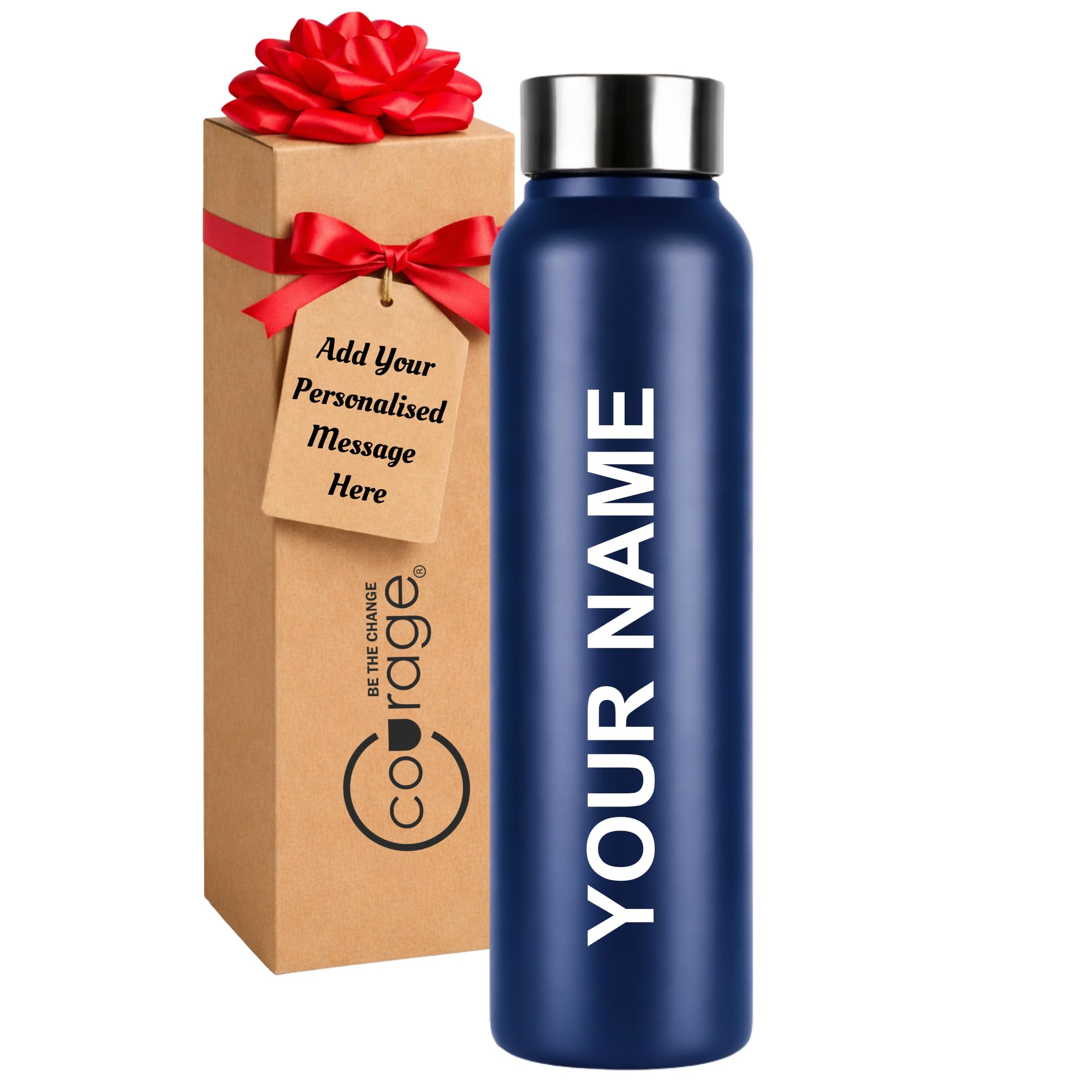 Courage Personalised Stainless Steel Water Bottle 1 Litre | Custom Name Engraved Bottle | Leak-Proof, BPA-Free, Rust-Resistant | Stylish Gift for Kids, Women & Men | Office, School & Gym Use (Green) — Amazon image 9
