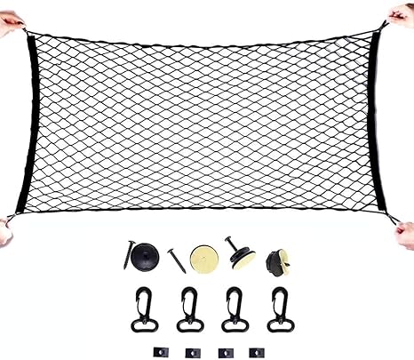 DEDC Auto Gepäcknetz 90x120cm - Elastisches Kofferraumnetz Universal