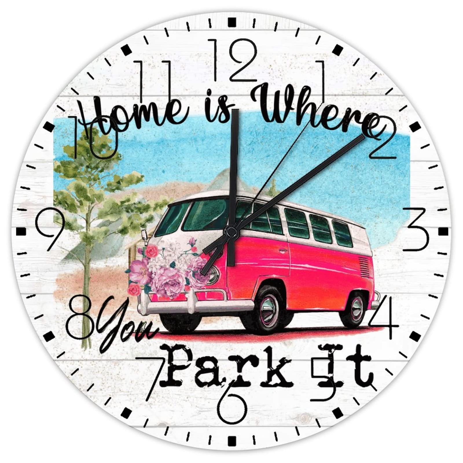 Horloge murale sans tic-tac ronde et silencieuse style rétro pour retrouver le calme chez soi