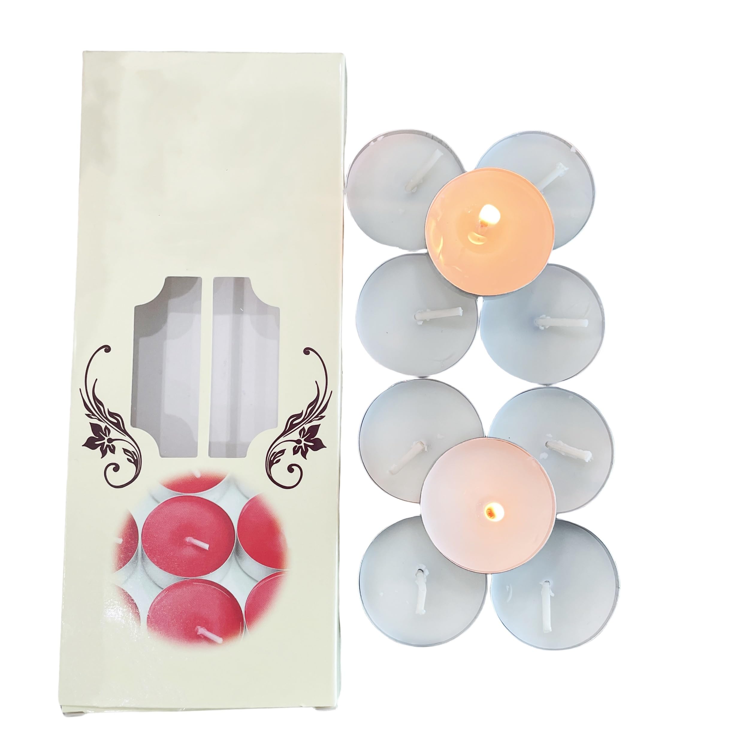 XHY Elegant Paraffin Wax Candles in Packaging – Perfect for Various Occasions, Pack of 10, Long-Burning & Safe（White）