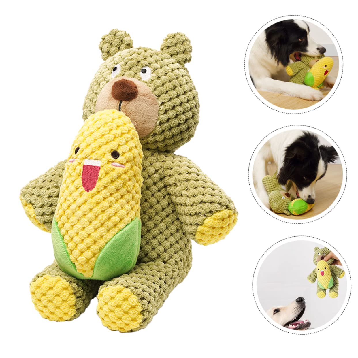 INOOMP 3pièces Jouet à Mâcher pour Chiens Jouet Interactif avec Système De Grincement Résistant pour Chiots Et Chiens De Moyenne pour Exercice Nettoyage