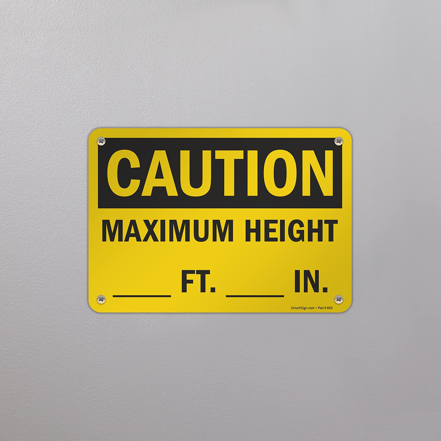 Uneven Surface Sign Caution - 7x10 Inch Plastic Safety Warning Sign Caution  Sign, image size:1500x1500