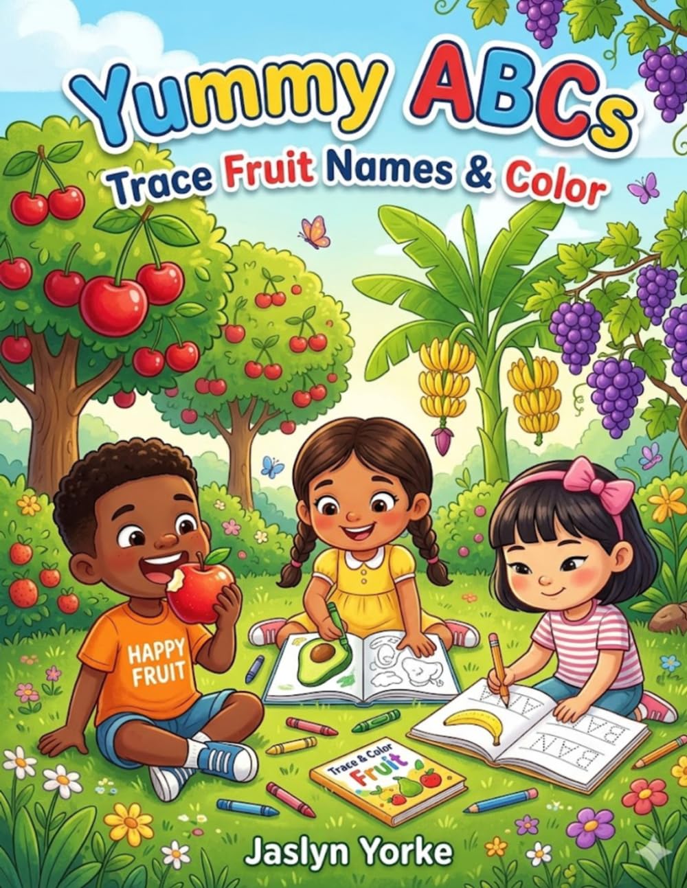 Yummy ABCs: Trace Fruit Names & Color