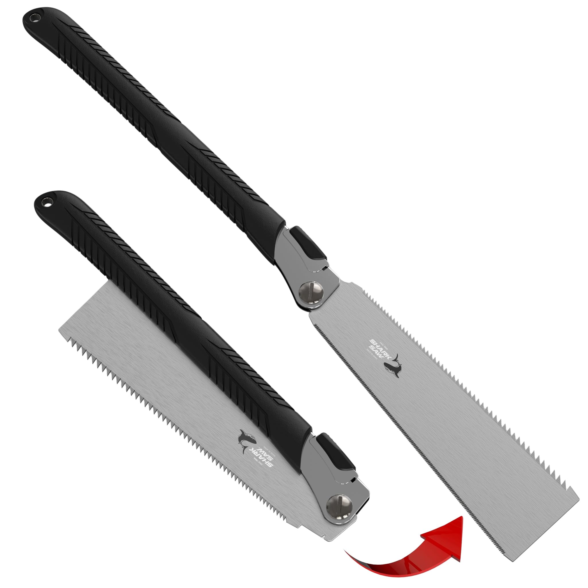 FAMEX 5523 Profi Japansäge Ryoba 240mm Karbonstahl zweiseitig fein/grob 7-9/17 TPI klappbar Handsäge für Holz