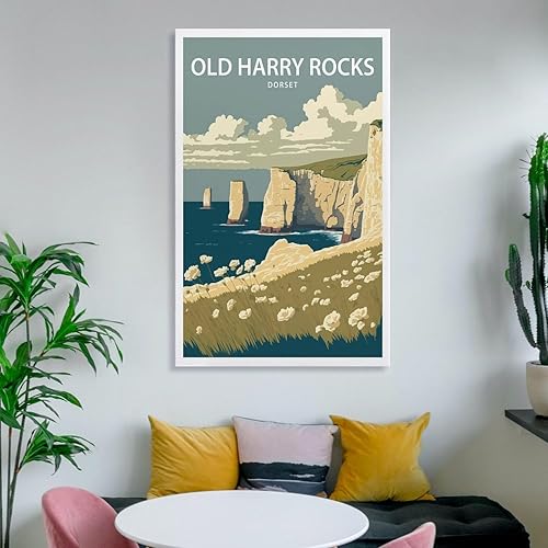 Miniatura 6 de Lienzo impreso en lienzo con diseño de Harry Rocks para oficina, hogar, dormitorio, decoración, regalos, mural, póster, 12 x 18 pulgadas (11.8 x