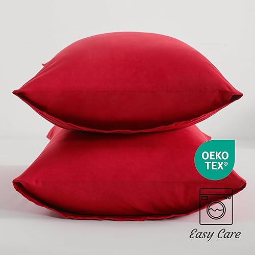 Miniatura 3 de NTBAY Juego de 2 fundas de almohada Queen de microfibra cepillada de 20 x 30 pulgadas, suaves, resistentes a las arrugas, a la decoloración y a las