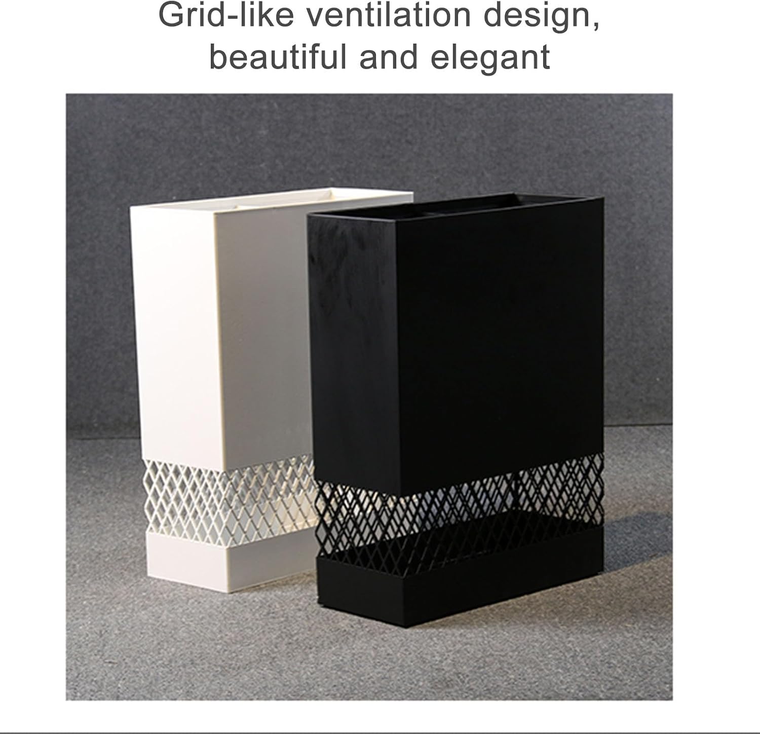 Commercial Metal Umbrella Stand Square Design Large Capacity Metal Umbrella Holder for Entryway Sturdy Umbrella Stand for Hotels and Businesses