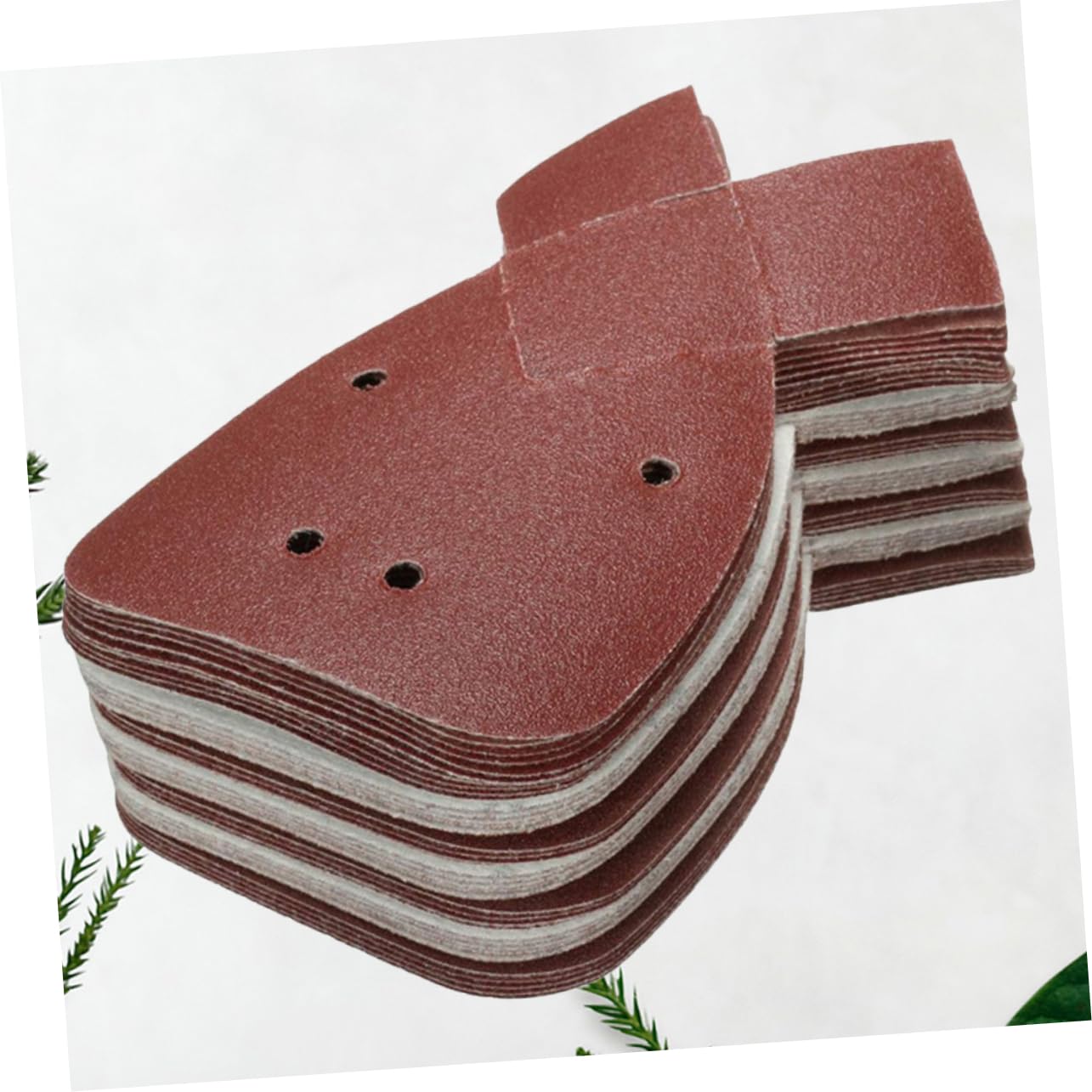 60pcs Ear Grit Sandpaper Discs Dark Red Grit for Polishing Oxide Material Design for Efficient Sanding and More