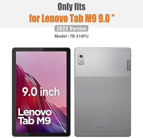 Miniatura 2 de SIBEITU Funda compatible con Lenovo Tab M9 TB-310FU 2023 con protector de pantalla para bolígrafo, funda de protección de tres capas a prueba de