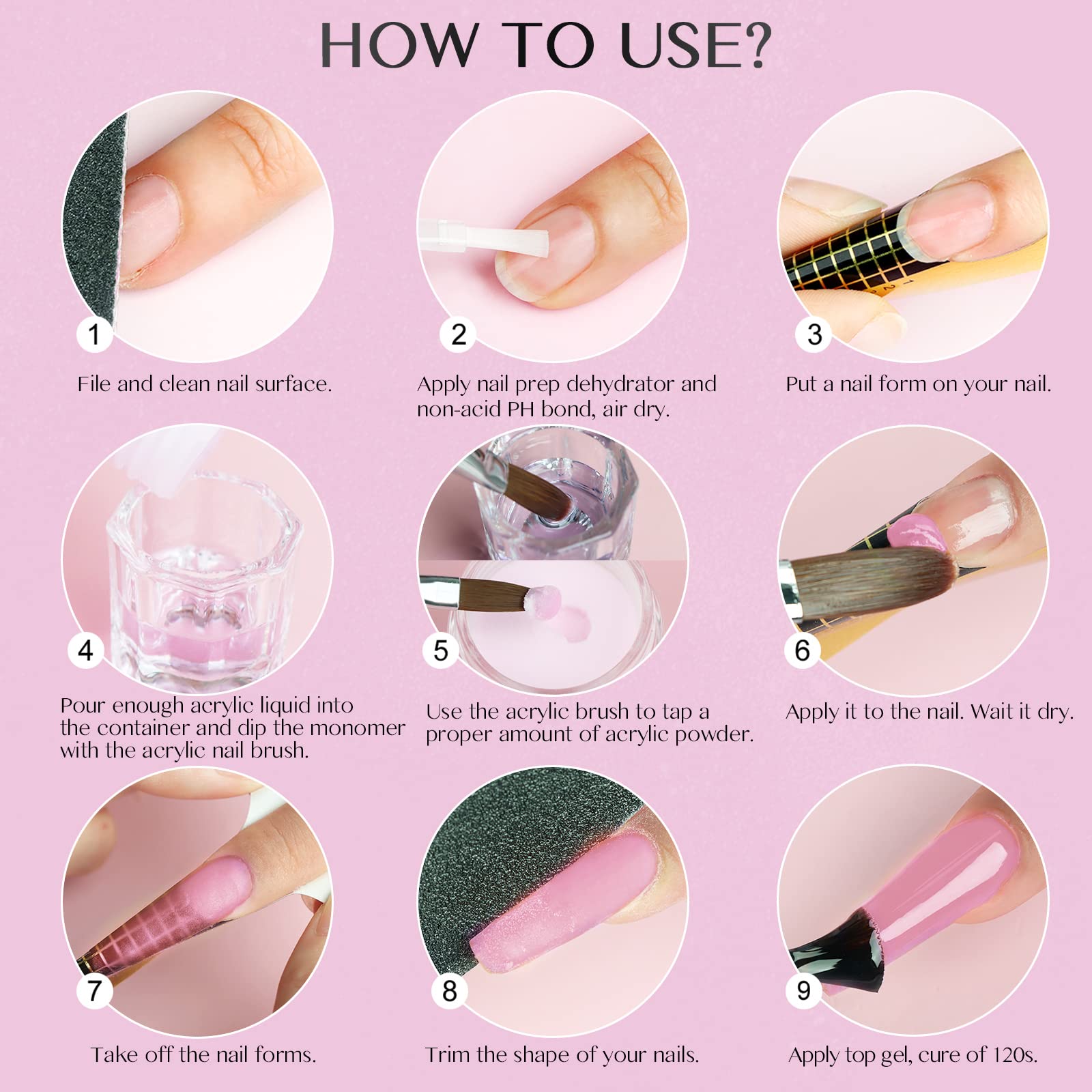 SAVILAND Acrylic Nail Kit with Electric Nail Drill