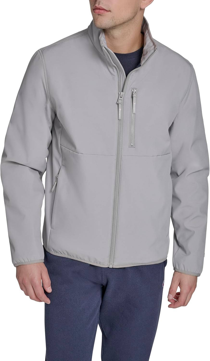 Champion mens Lightweight Active Soft Shell Jacket With Stand Collar