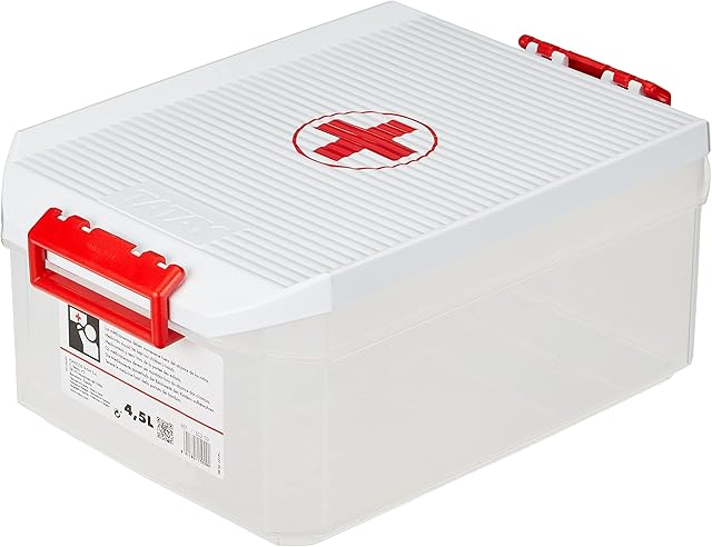 Tatay Medicine Chest Storage Box, 4.5 L, Polypropylene, White, One Size