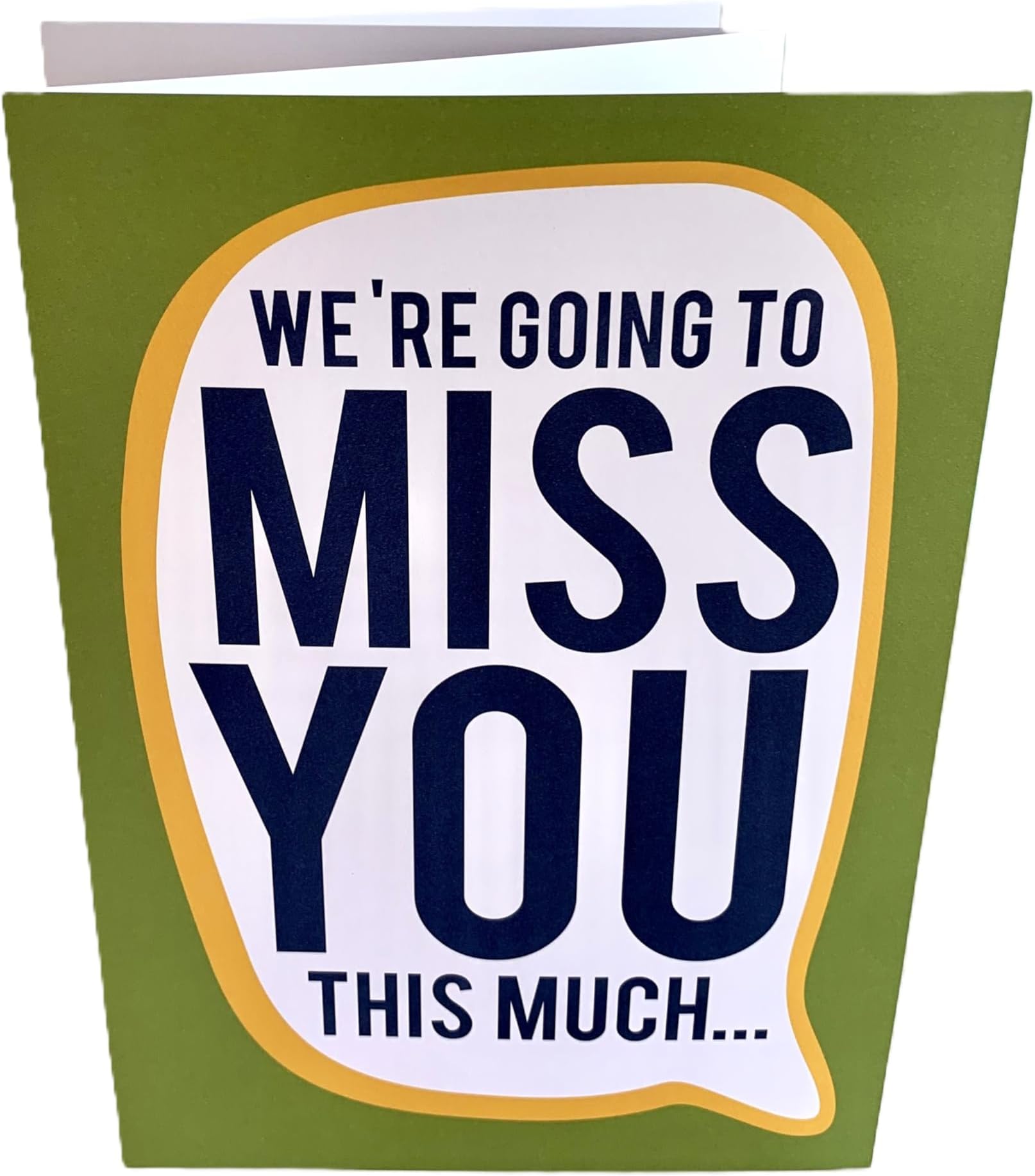 WRAPT 'We're Going To Miss You' Fold Out A4 Card - Leaving Card For Colleagues with 7x Blank A4 Sides | Thank You Teacher Card | New Job, Retirement | Large Greeting Card With Envelope Included