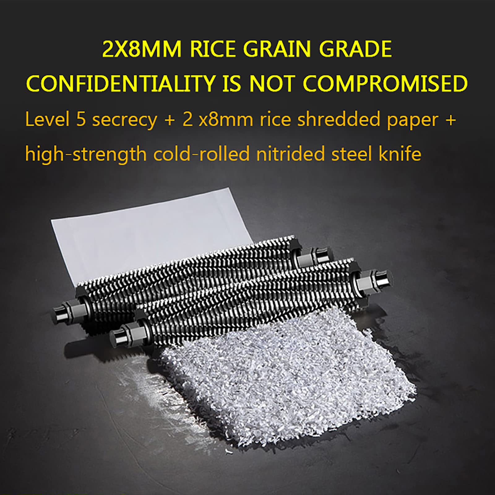 Trituradora de papel microcortada de 16 hojas, 4 x 40 mm, con ruedas empujables con cubo de basura extraíble de 25 L para papel A4, tarjetas de crédito y grapas