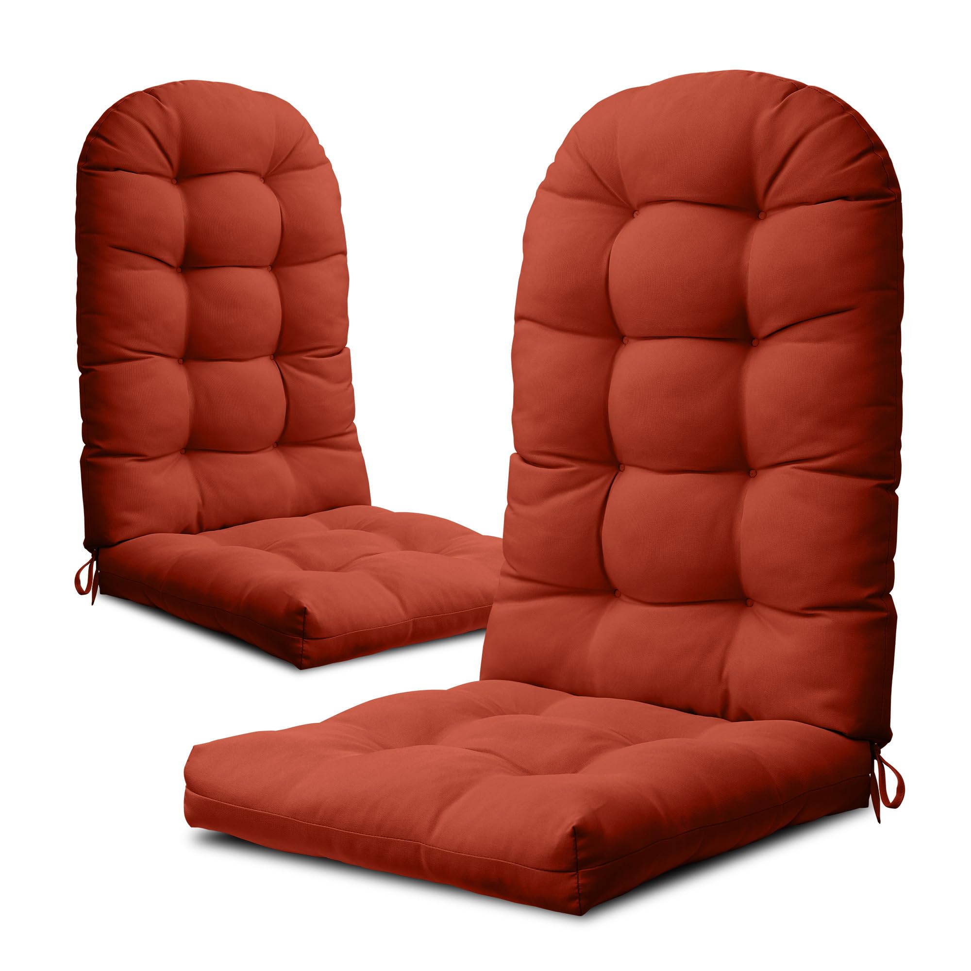 YEFU Adirondack Chair Cushion, Rocking Chair Cushions high Back, Thickened Patio Chair pad for Indoor and Outdoor, 49x20x5 inch, Burnt Orange, 2-Pack