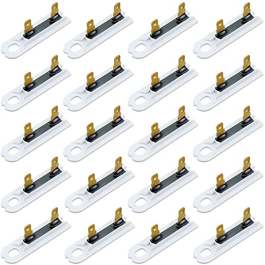 𝙐𝙥𝙜𝙧𝙖𝙙𝙚𝙙 20Pack 3392519 Dryer Thermal Fuse by Techecook - Replacement for Whirl-Pool Ken-More Dryers - Compatible for Part 80005 3388651 WP3392519VP 694511 Thermal Fuse (20 Pack)