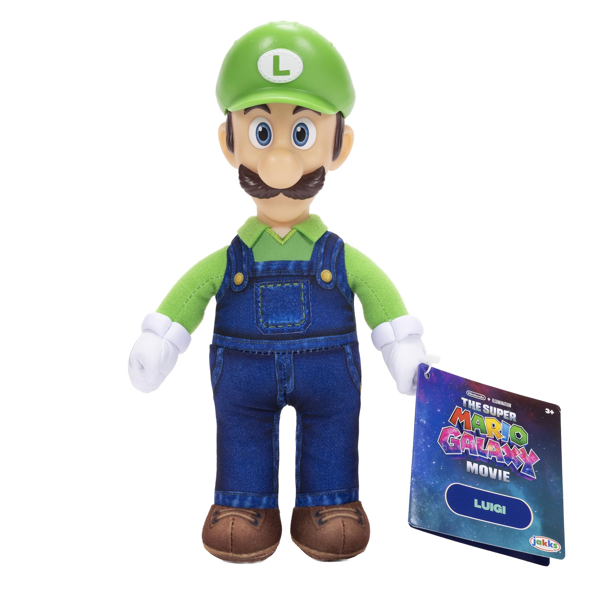 The Super Mario Galaxy Movie Luigi Jumbo Plush 9" / 23cm, Officially Licensed...