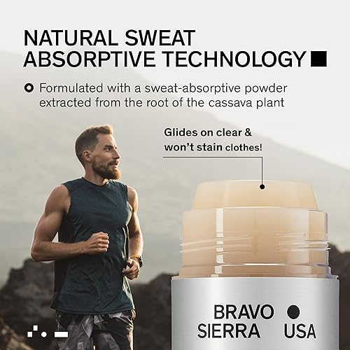 Vista 15 de Bravo Sierra - Desodorante sin aluminio para hombres - Paquete de 2 - Contiene ingredientes naturales - Protección duradera durante todo el día