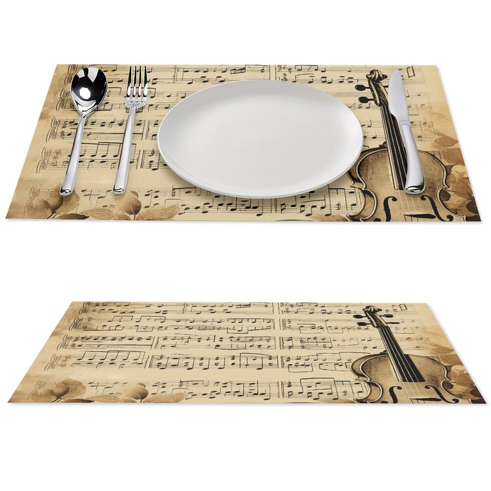 Set de table notes de musique pour repas conviviaux en salle à manger