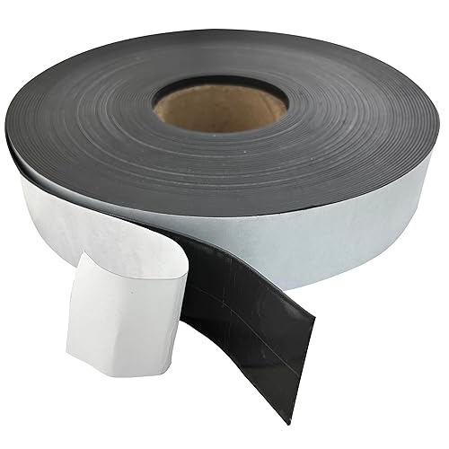 Miniatura 2 de Master Magnetics - Tira magnética flexible ZG80A-ABX con parte trasera adhesiva, 1/16 pulgadas de grosor, 2 pulgadas de ancho, 100 pies (1 rollo)