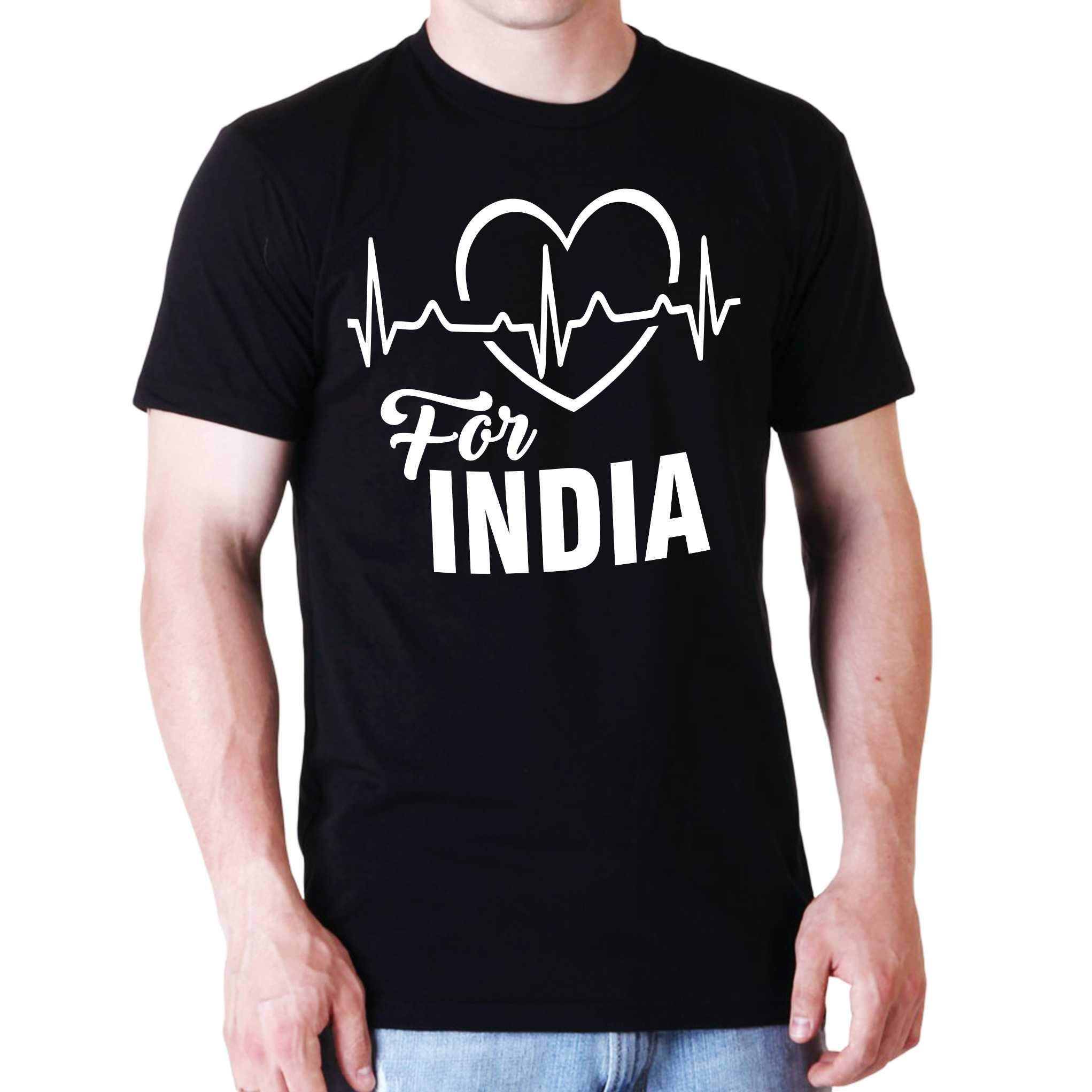 FMstylesHeart Beats for India round Neck Unisex Tshirt