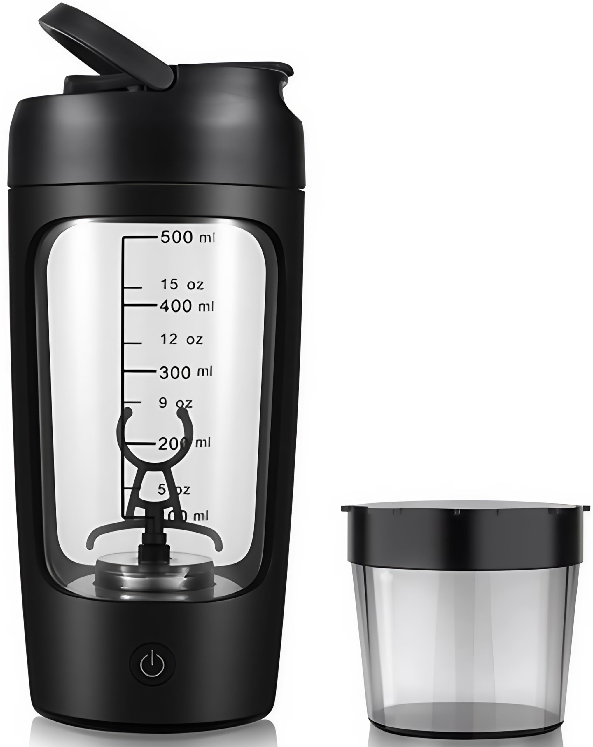 BURRDOFF Performance Pro Electric Shaker for Gym (Made with Tritan), Portable Mixer Cup with STORAGE BOX, Mixer Electric Protein Shaker Bottle (BLACK)-image-23
