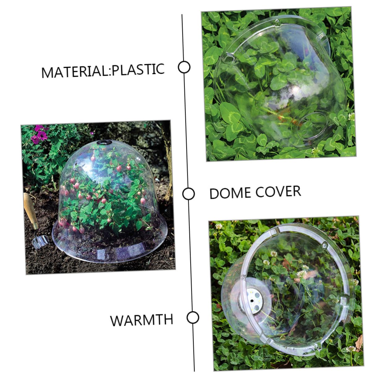 Abaodam 6pièces Cloche Plastique pour Plantes De Jardin Cloches De Protection Gel pour Plantes Extérieur