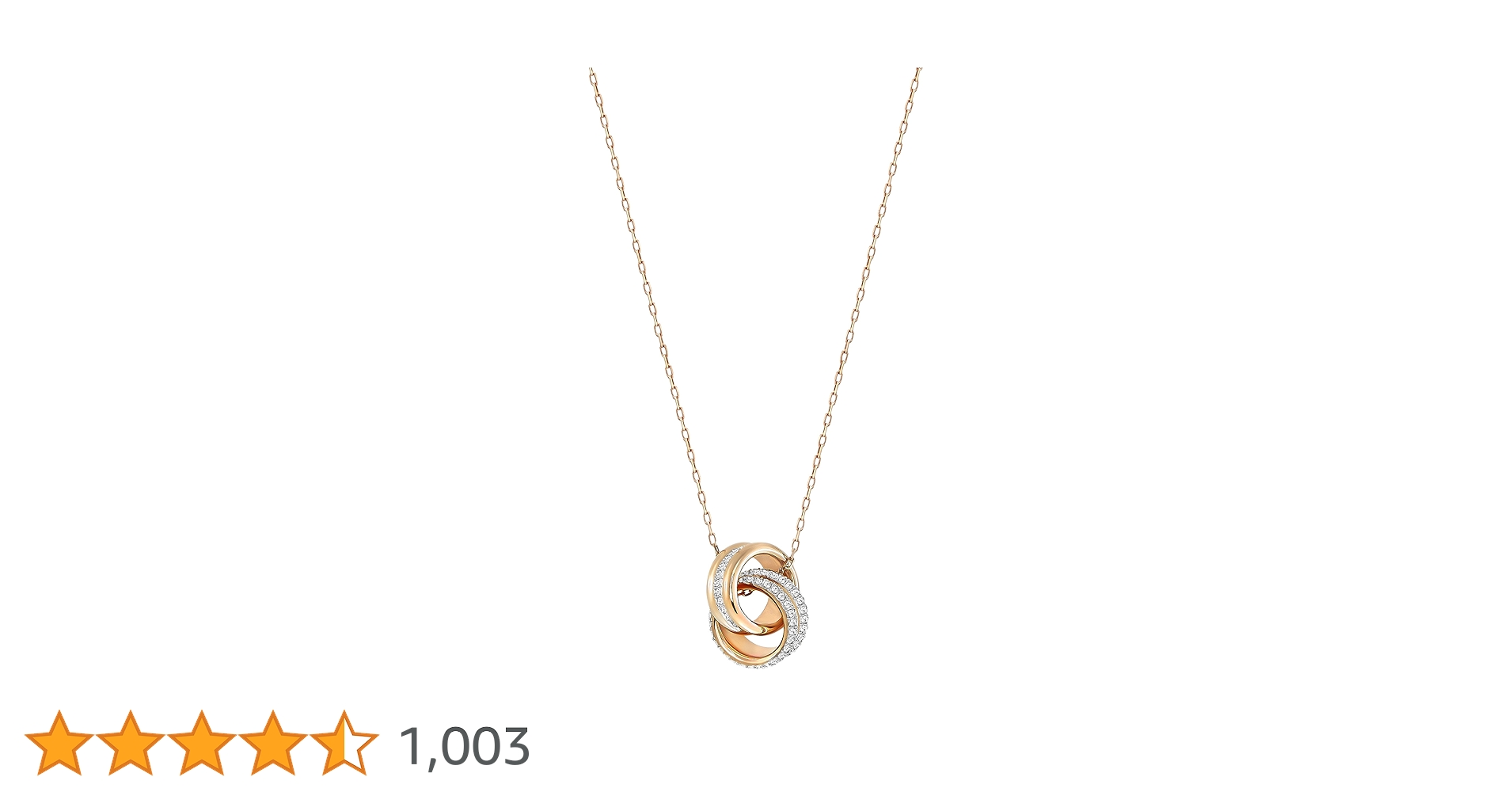 Filia　新品　Swarovski　Furtherペンダント Swarovski FURTHER Pendant Pavé, Interlocking loop Rose Gold