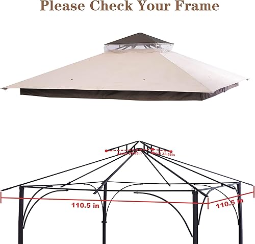 Miniatura 3 de SCOCANOPY Toldo de repuesto para cenador de 8' x 8' #L-GZ375PST
