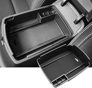 CDEFG Compatible with Kia Sportage QL 2016-2020 Centre Console Storage Box Glove Box Armrest Multifunctional Storage Car Centre Console Organiser Tray with Non-Slip Mats Accessories