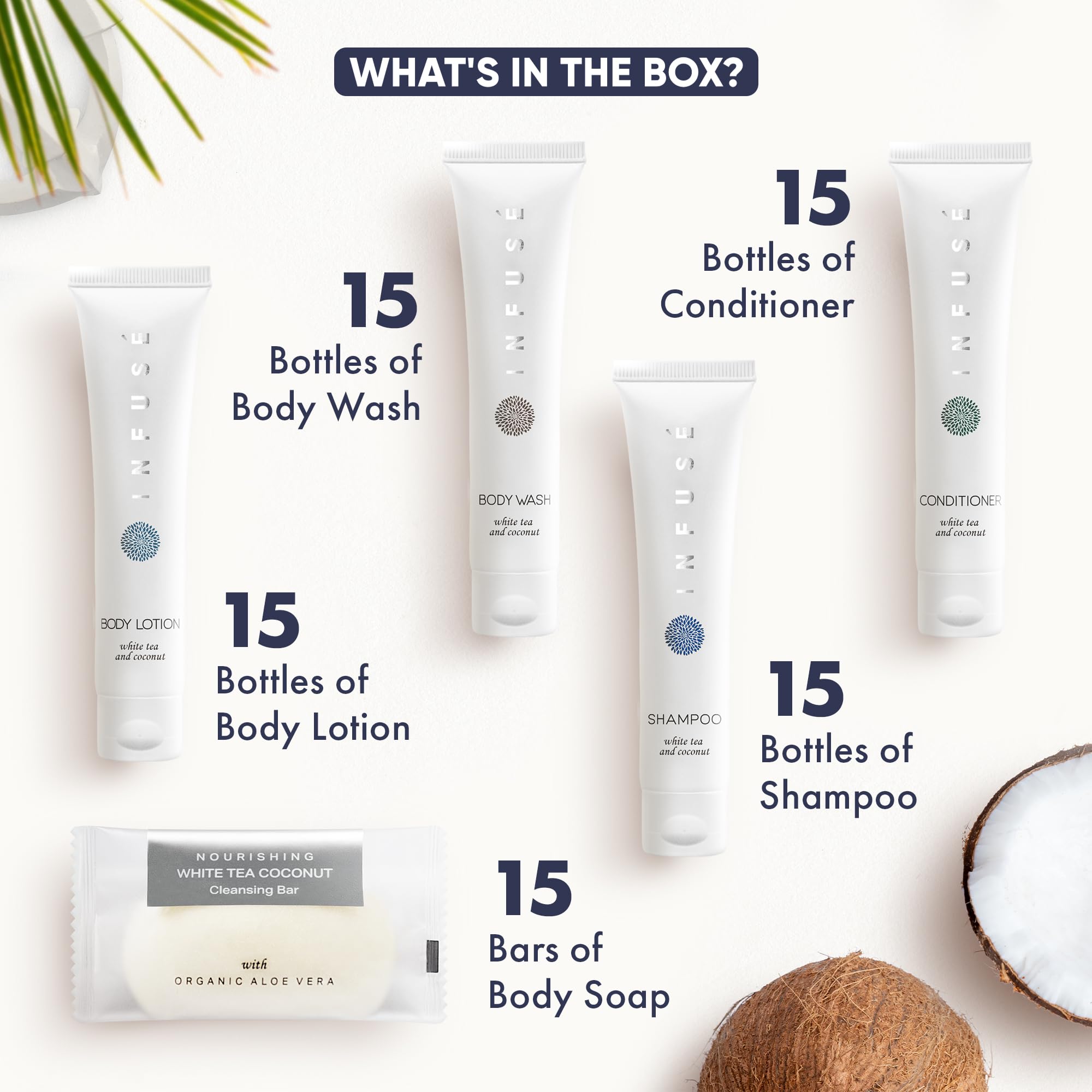 Infuse White Tea & Coconut Travel-Size Hotel Toiletries Set