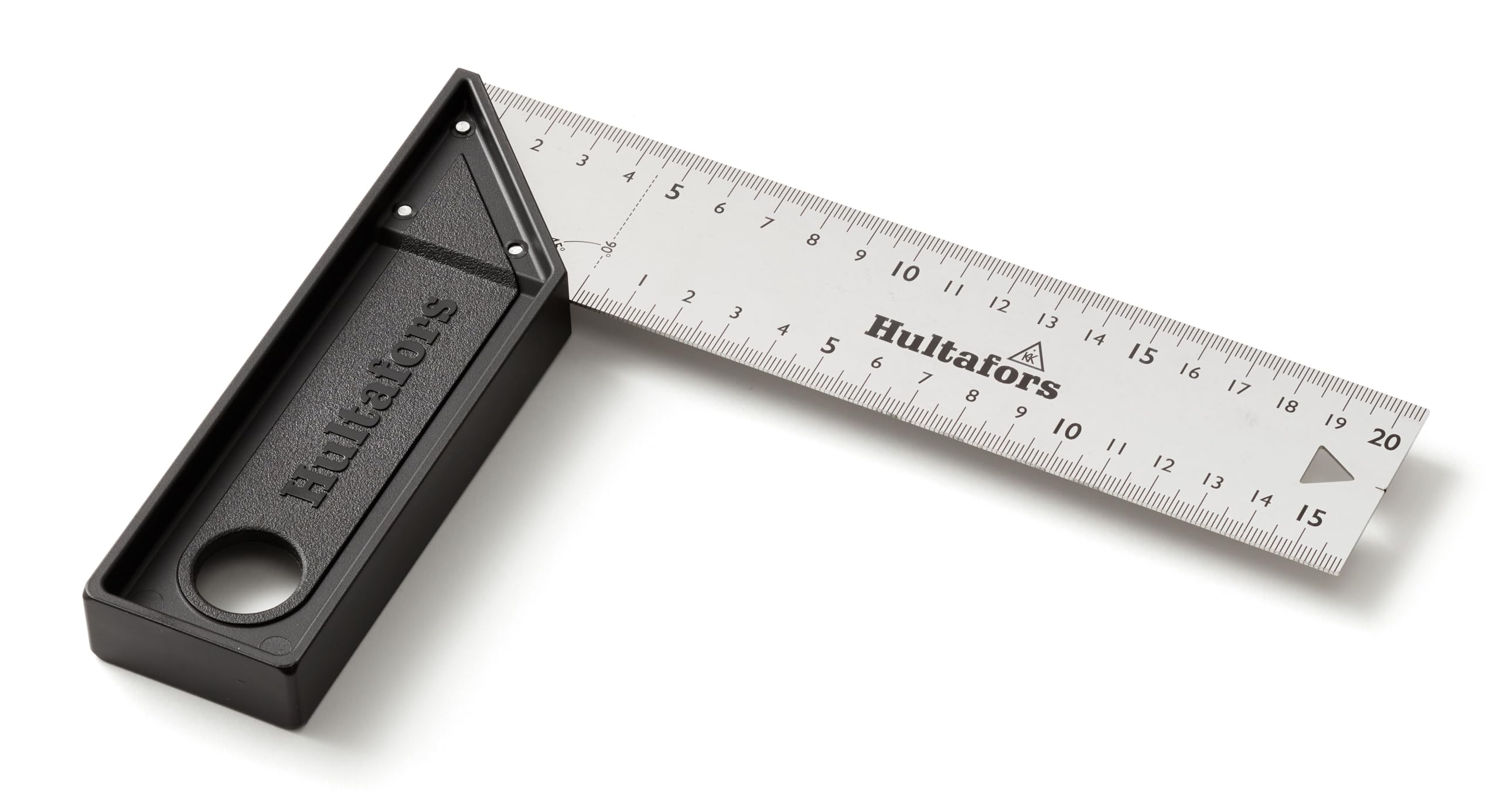 Angolo di inclinazione regolabile in alluminio di Hultafors I 300 mm x 45 mm, angolo pieghevole con determinazione a 45°, 90°, 135° e 270°, Made in EU, con tacche di taglio e linea centrale I 253120