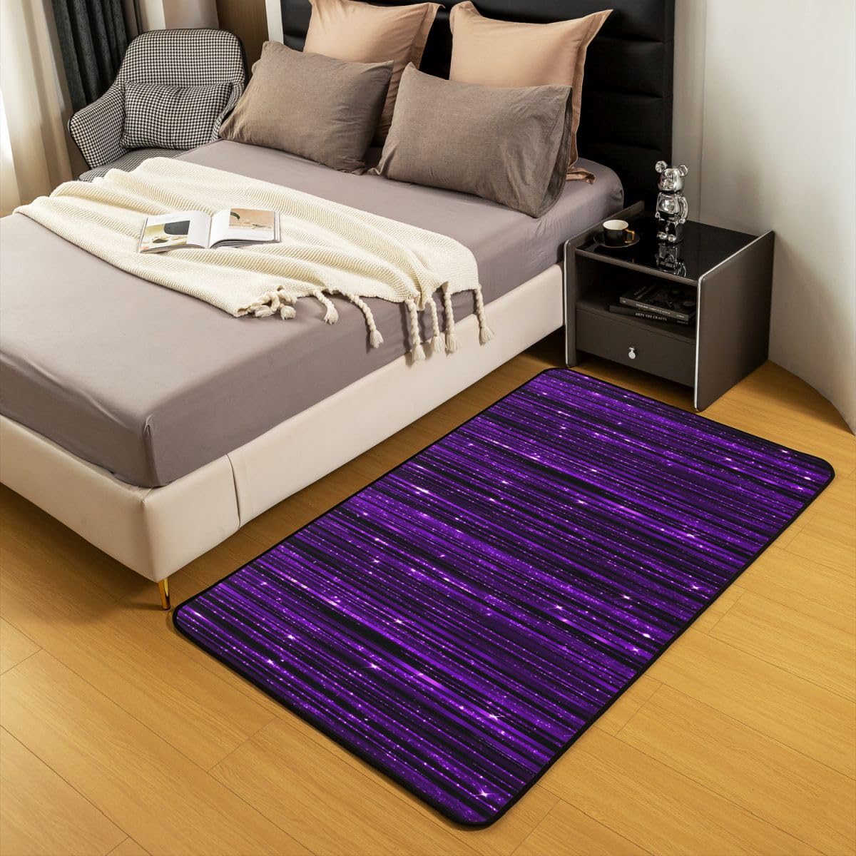 Loussiesd Fioletowy dywan ombre 100 * 150 cm poliester