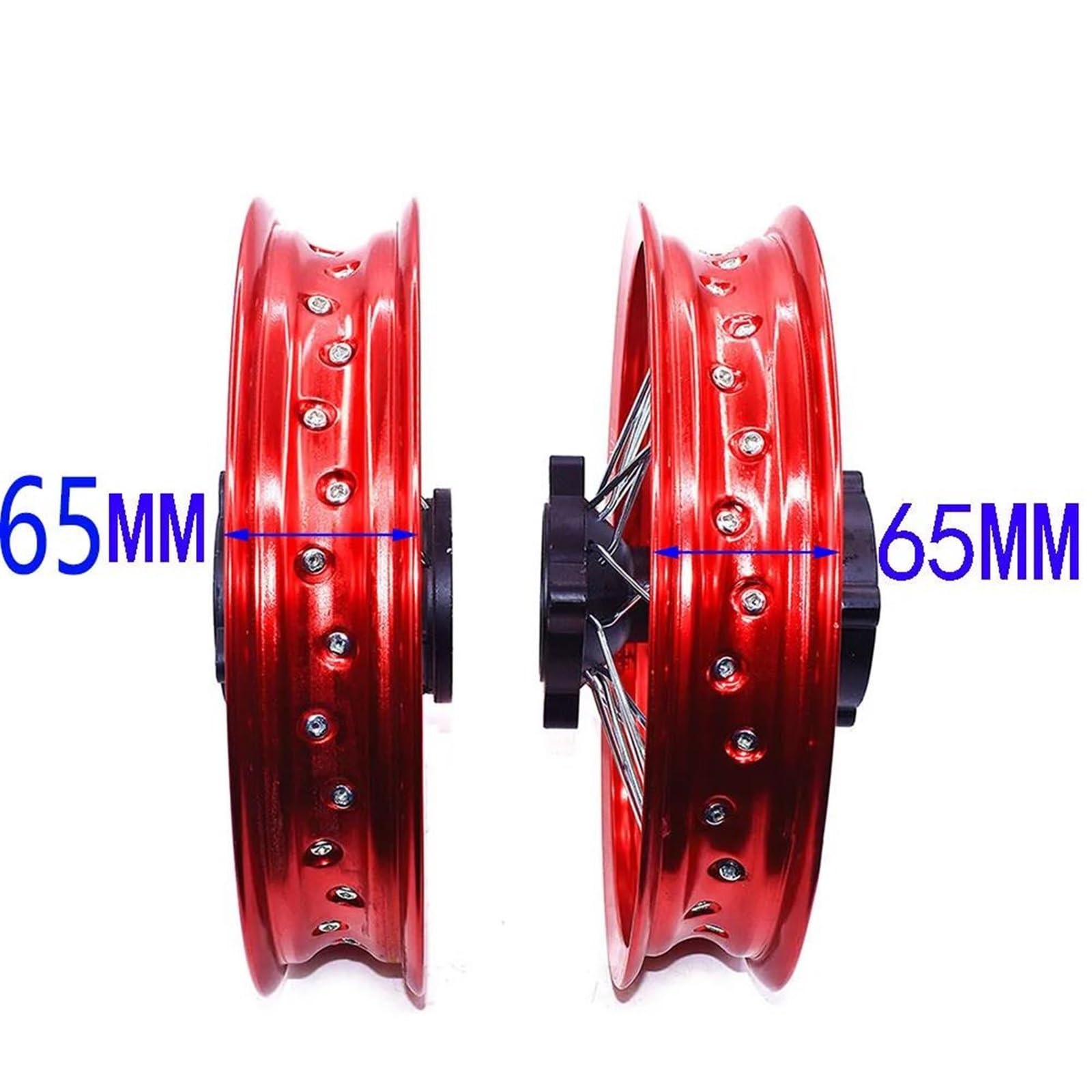 Motorrad Felgen Set 1,85x12 Zoll - Alu Felgen Mit Nabe Für Dirt Bikes