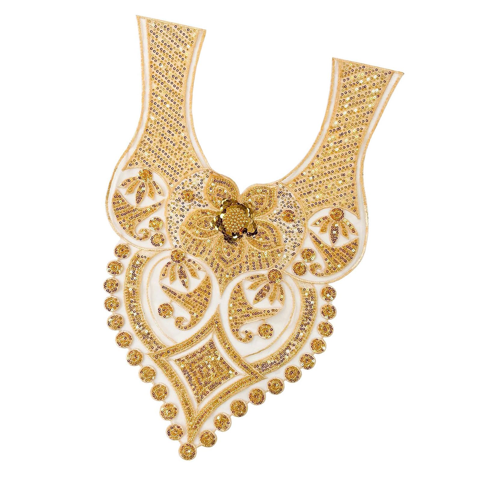 our fave Applique Sew on Collar Patches for Wedding Dress Decoration Embroidery Sequins Beads Sew on Applique Fabric
