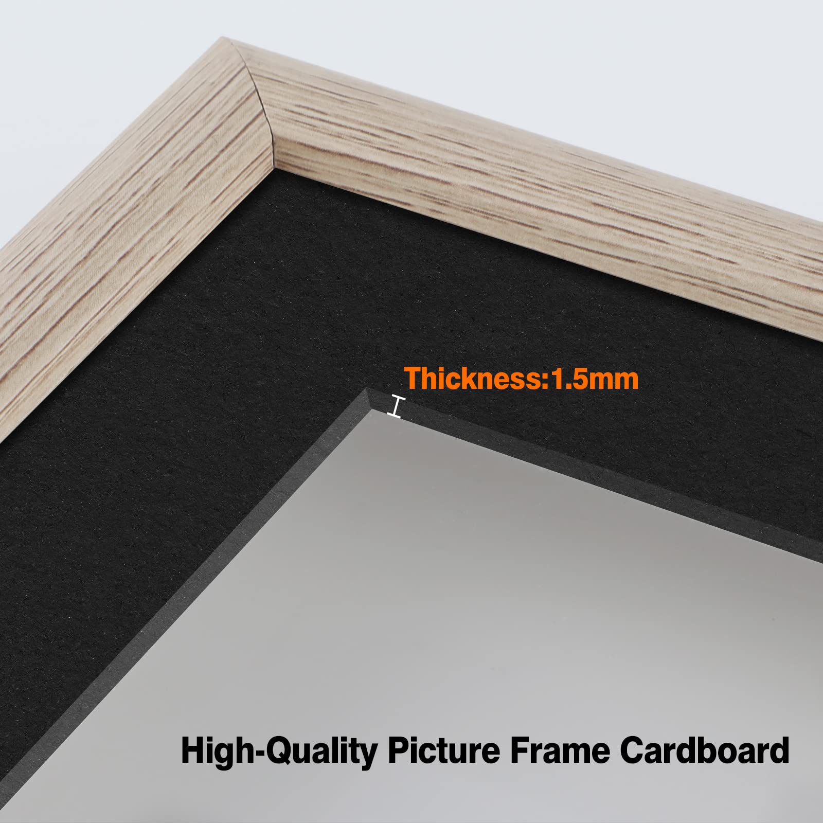 8Pcs Black Picture Mounts, 8x6 Inch Picture Frame Mounts to Fit for 6x4 Inch Pictures, Acid Free Photo Mount with Aperture - Image 4