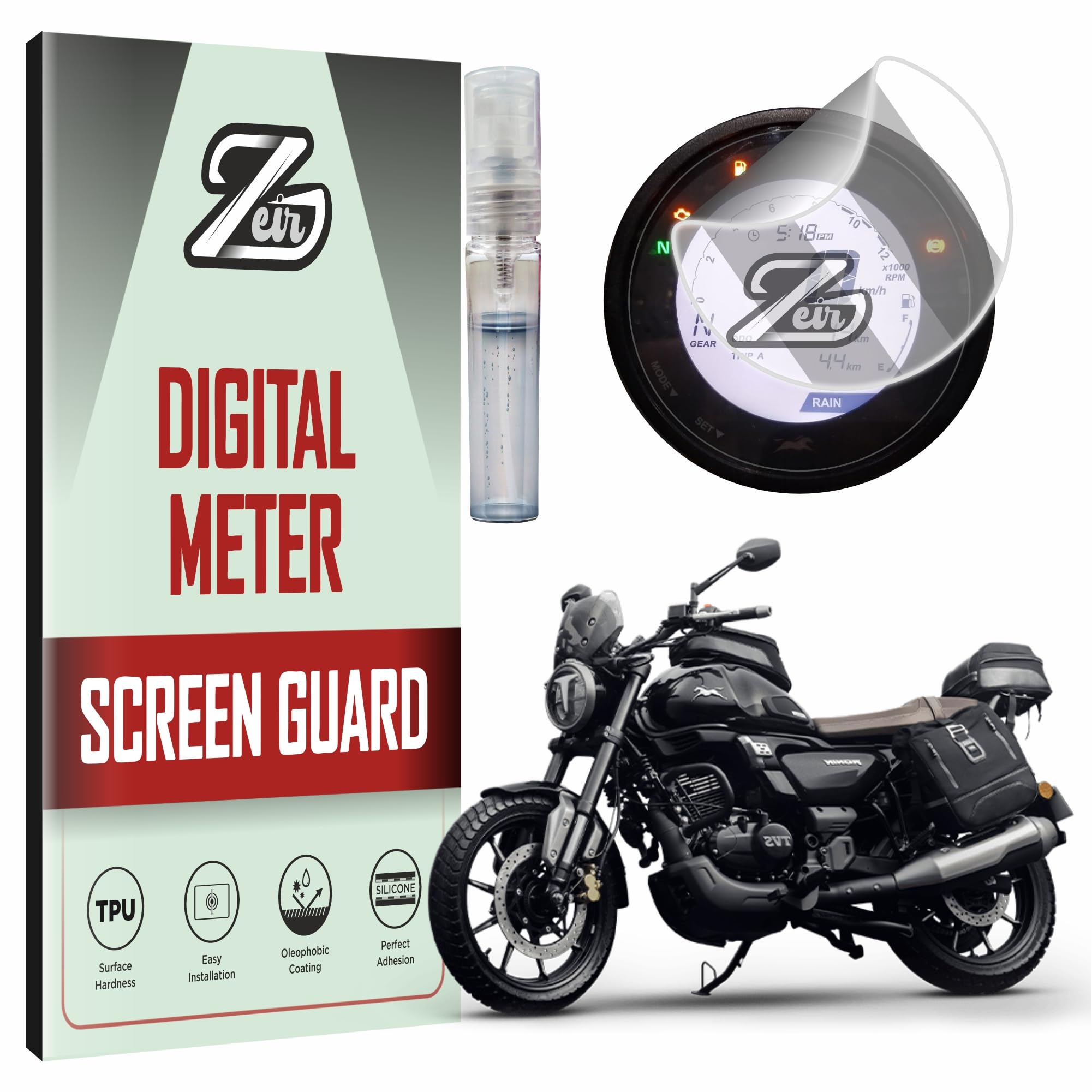 ZEIR Screen Protector For TVS RONIN - Soft Flexible TPU Film For - SS - DS - TD || Scratch Resistant Anti Fingerprint Guard Accessory 2024 [Not Tempered Glass]-image-36