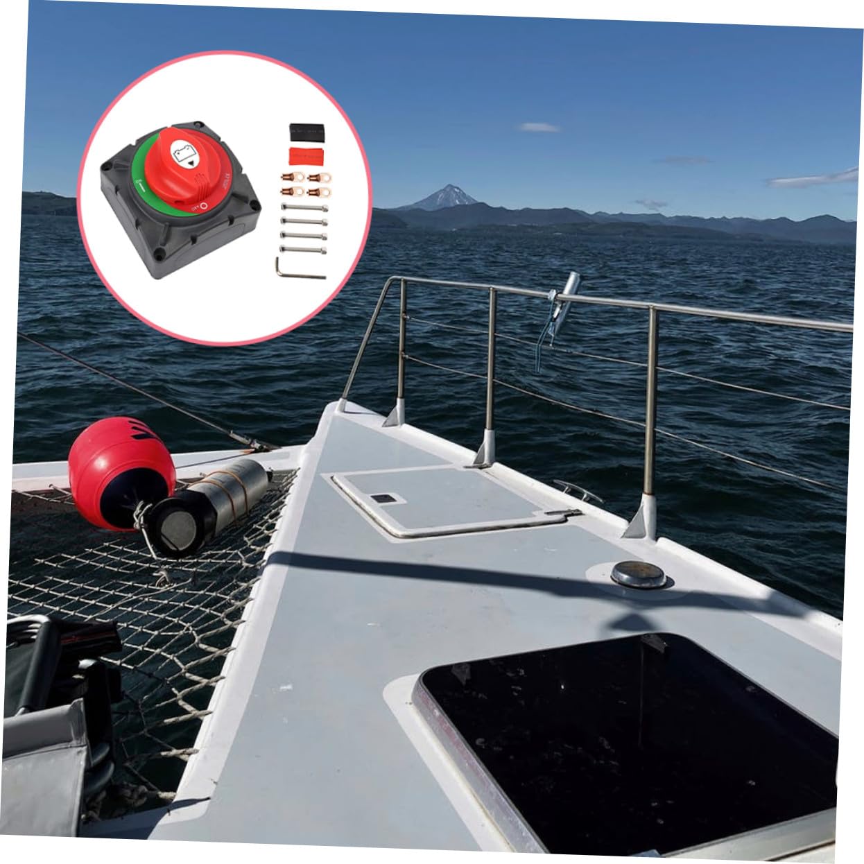 ORFOFE 600a Batterie Hauptschalter Trennschalter für Fahrzeuge mit Kunststoff und Messinggehäuse zur Stromzufuhr Unterbrechung und Schutz für Wohnmobile und Boote