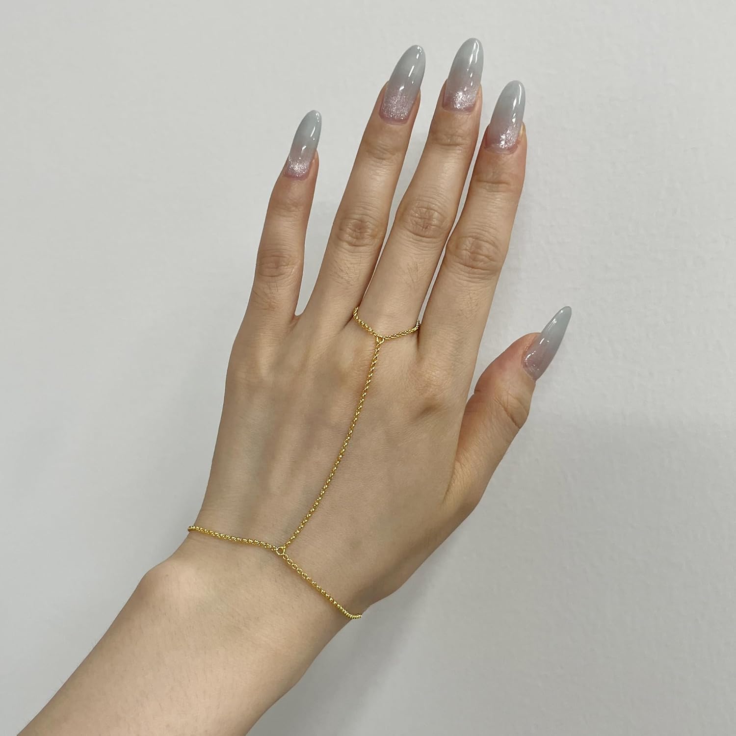 925 Sterling Silver Finger Ring Bracelet Hand Chain for Women, Slave Bracelets 7" to 9" Adjustable - Image 6