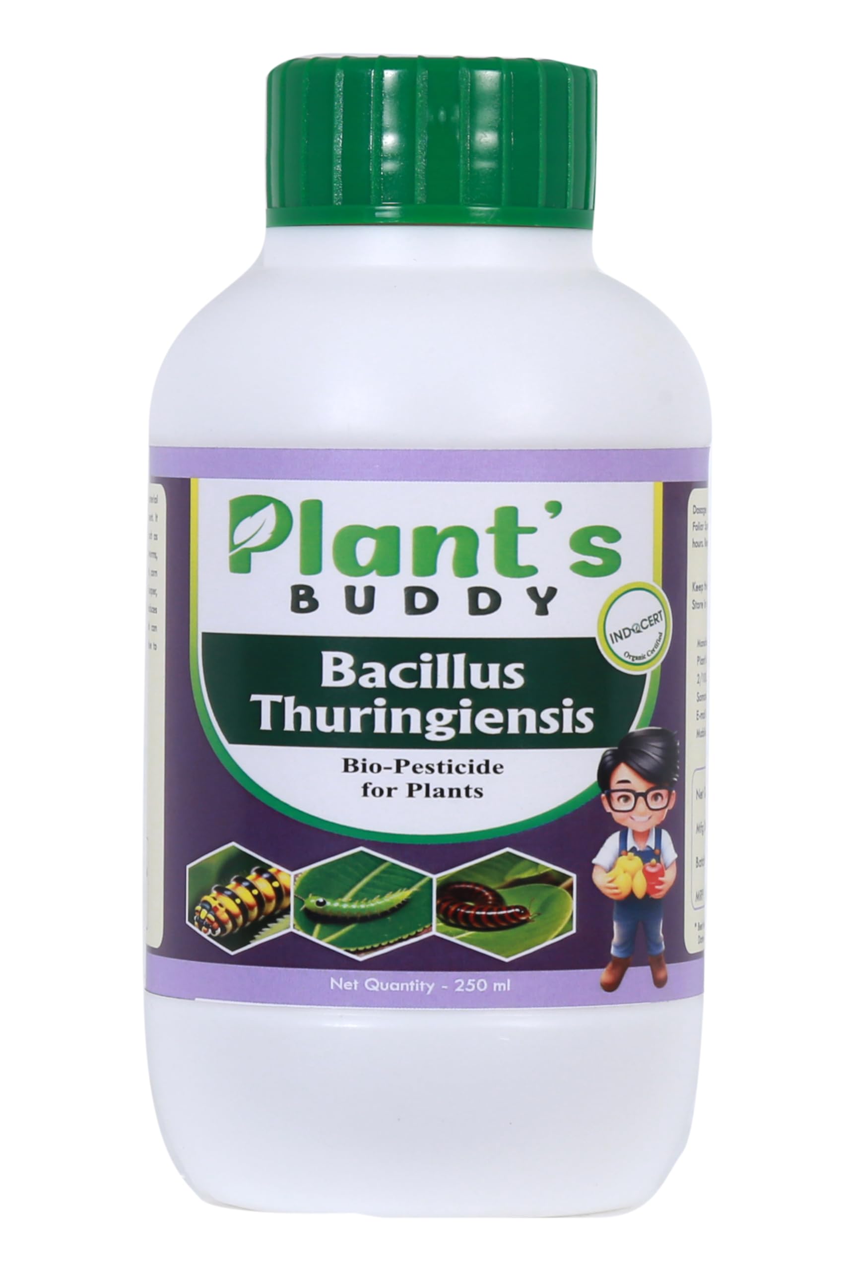 Bacillus Thuringiensis Var. Kurstaki Liquid (2 * 10^9 CFU/ml) - Effective Against Lepidopteran Caterpillars - Bio-Insecticide for All Indoor and Outdoor Plants - 250 ml-image-33