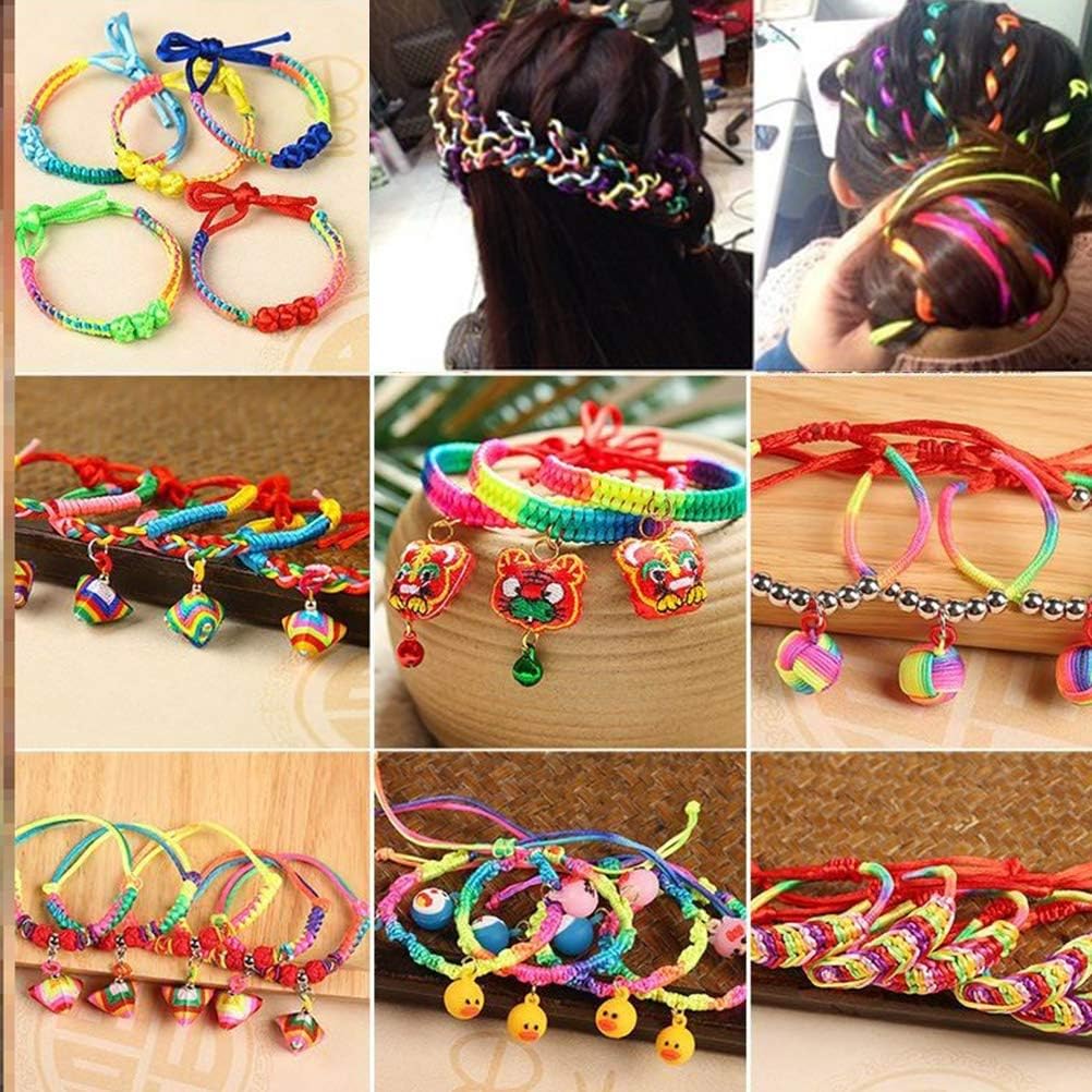 600 Yards 1mm Nylon Beading String Hilo Chino para Pulseras Chinese Knotting Cord Nylon Shamballa Cord Beading String for Jewelry Making Bracelet Beading Kumihimo Chinese Knot - 15 Colors - Image 4