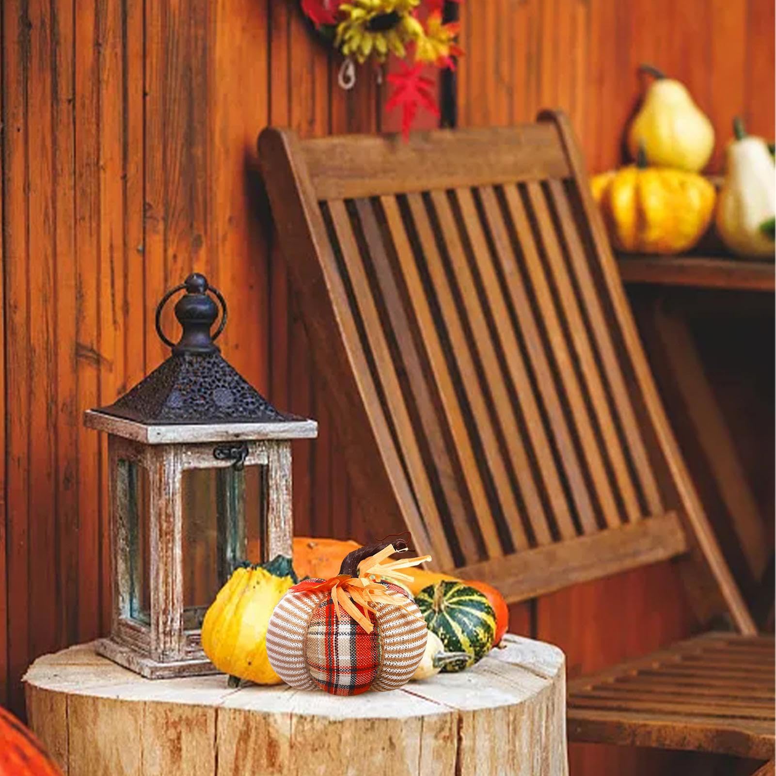 Lot De 7 Citrouilles Artificielles - Décoration D'automne Pour Thanksgiving, Halloween, Noël, Festival, Fête Et Décoration D'intérieur (04-blanc